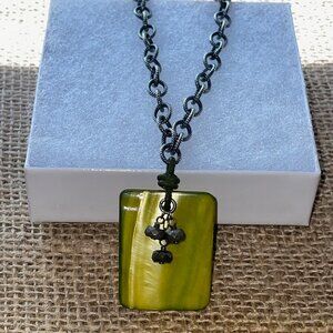 Silpada Green Mother of Pearl Necklace
